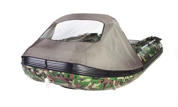 Носовой тент на лодку Yukona 360 TSE cо стеклом серый Носовой тент на лодку Yukona 360 TSE cо стеклом серый