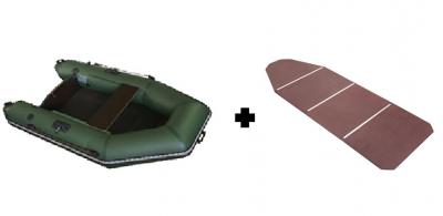 Лодка ПВХ Tulin КМ-230 слань с привалом под мотор