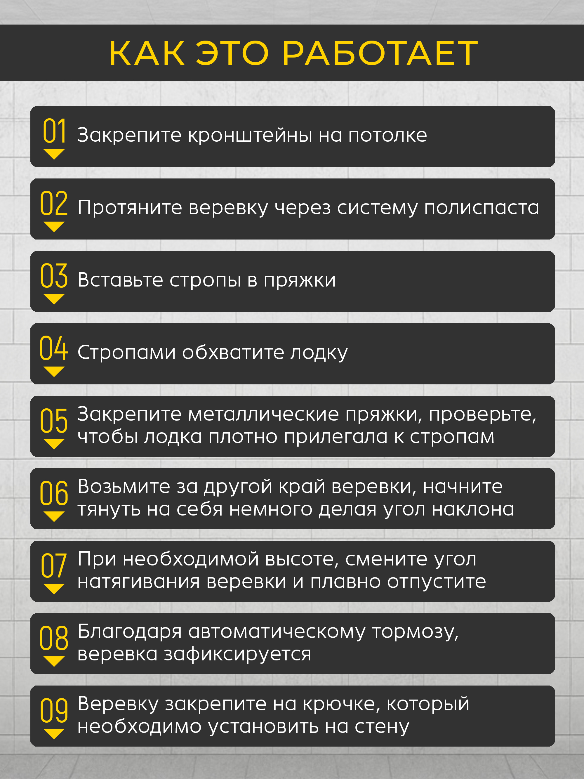 Универсальный подвес для лодки ПВХ до 70 кг.
