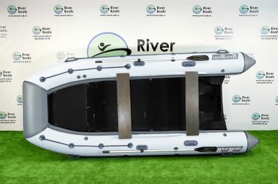 Лодка под мотор надувная RiverBoats 430 (Встроенный рундук) (транец S — 410 мм.)